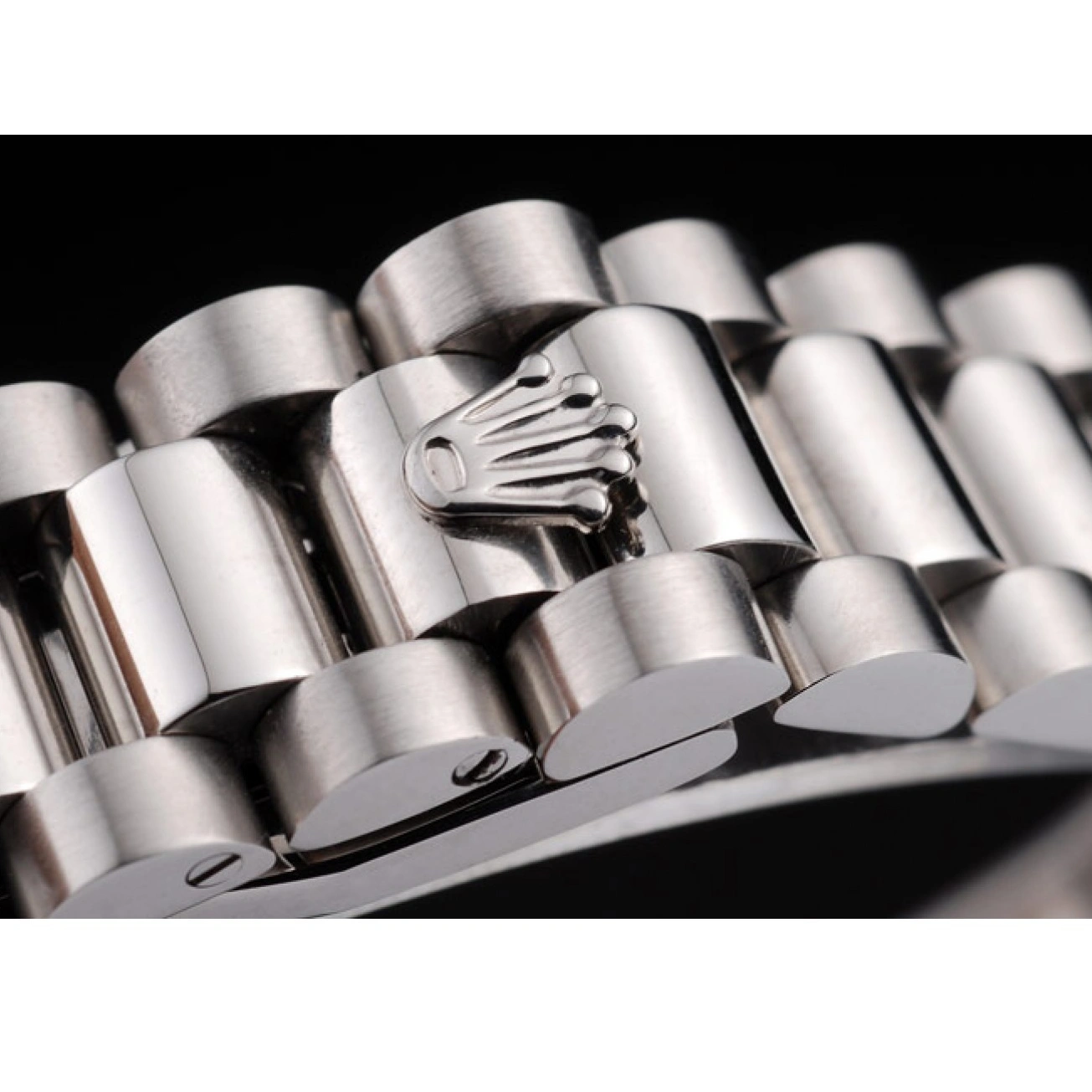 Polished Steel Tone Stainless Datejust Two Dial Red Rolex 1015